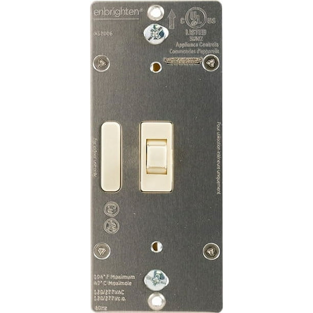 Enbrighten Almond AddOn Switch, QuickFit & SimpleWire, Smart Light