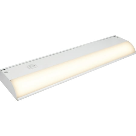 Enbrighten Basics 16in Direct Wire Under Cabinet Light Fixture, Warm White Light, 120V, 71344