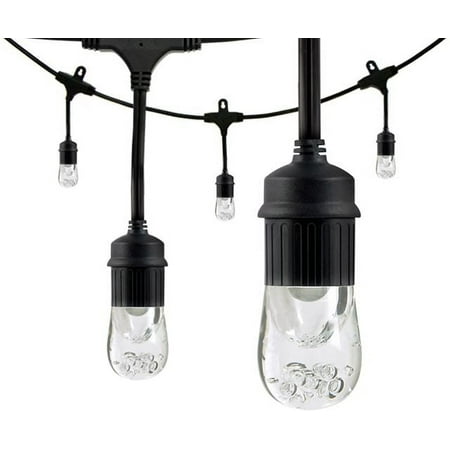 Enbrighten - Café LED Lights (48 feet/24 bulbs) - Black