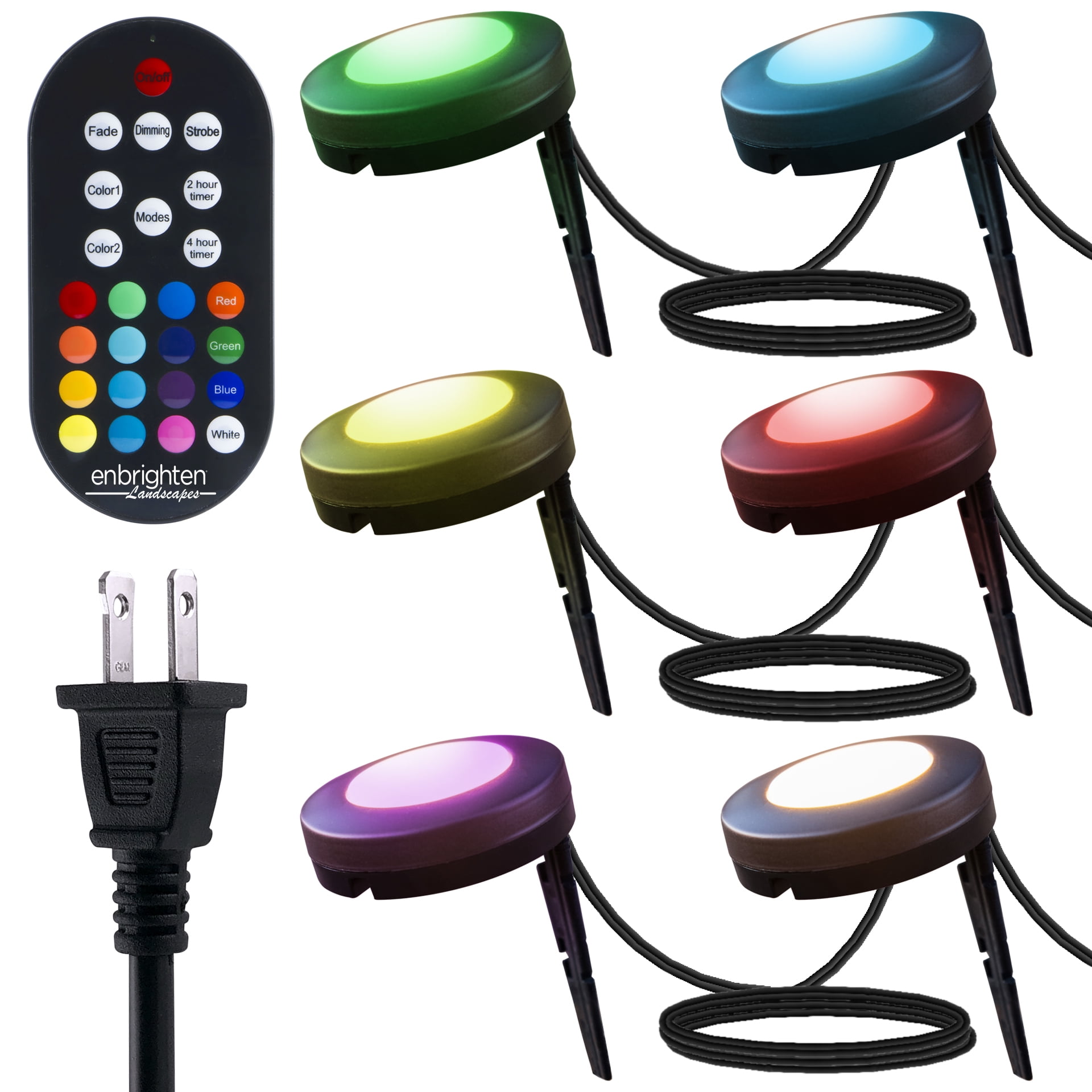 Enbrighten LED Color-Changing Pathway Lights with Remote Control