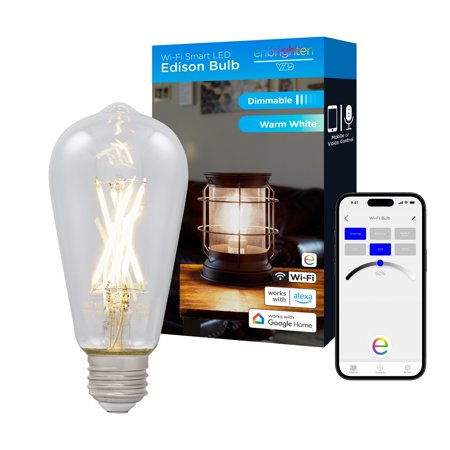 Enbrighten Wi-Fi LED Smart Light Bulb, 60W, E26, 51345