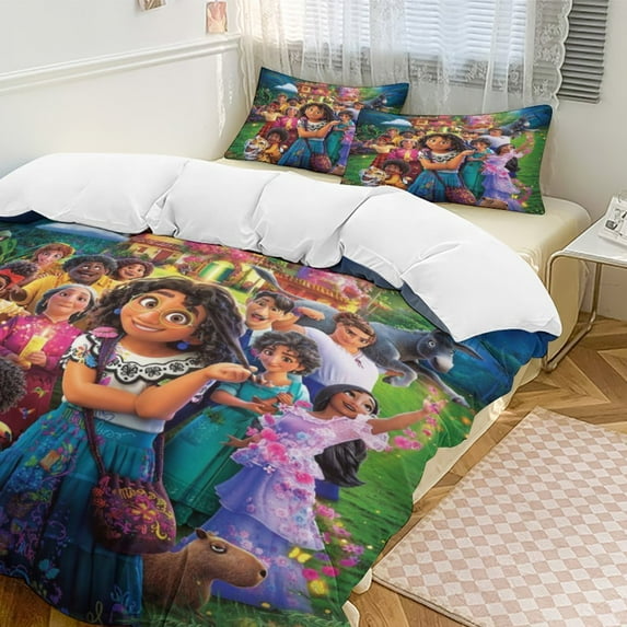 Encanto 3-Piece Bedding Set Soft Warm And Comfortable Soft Bed Set with 1 Duvet Cover And 2 Pillowcases for Bedroom