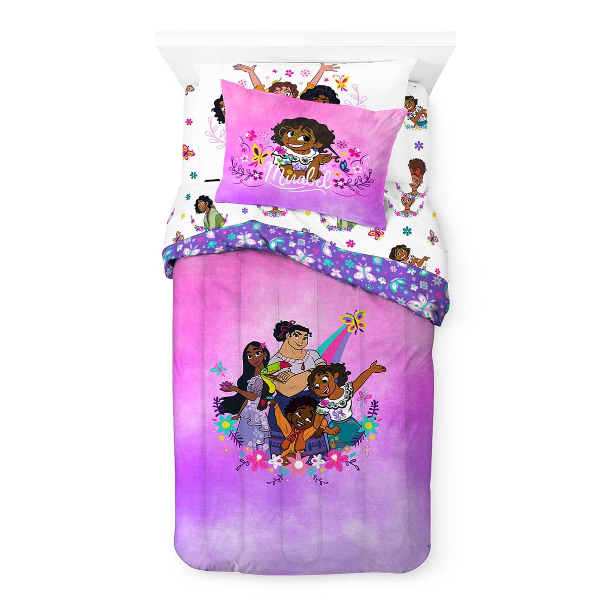 Encanto 5 piece Twin BedinaBag, 100 Microfiber, Purple