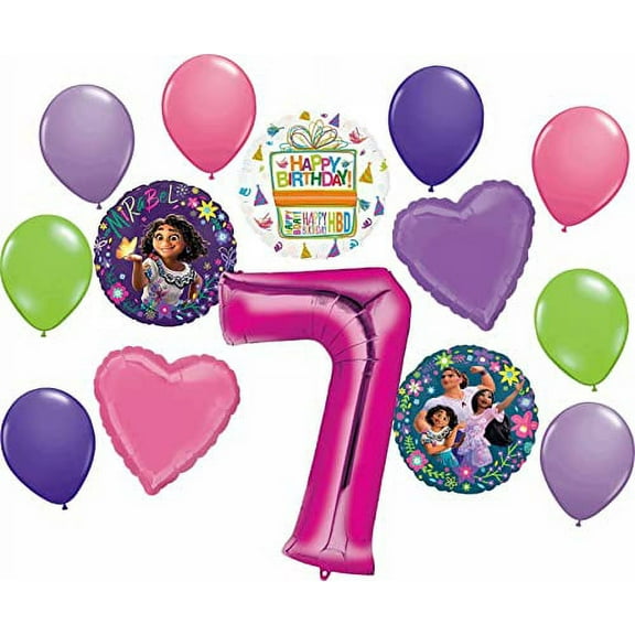 Encanto 7th Birthday Party Supplies Balloon Bouquet Decorations