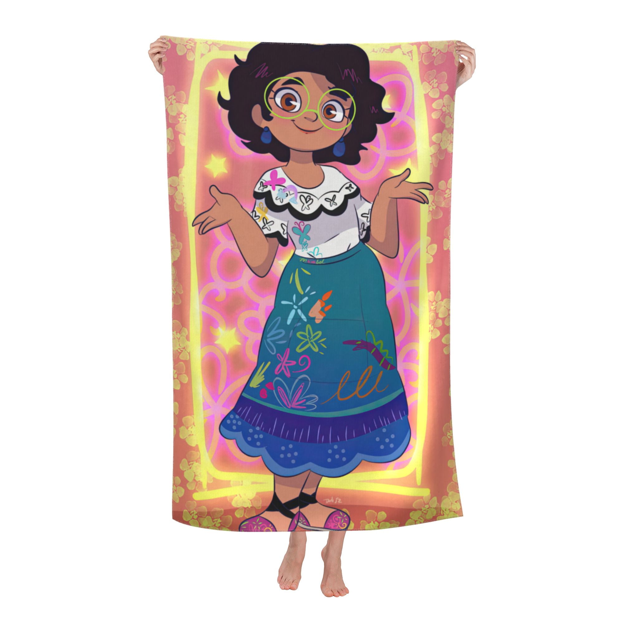 Flamingo Beach Towel Microfiber Tropical Flower Women Quick Dry Beach Oversized - View #2