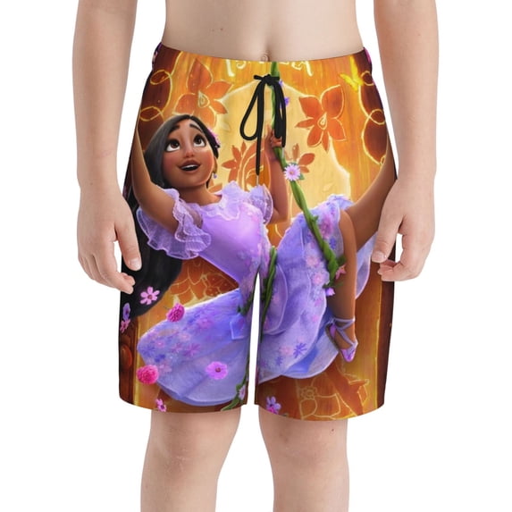 Encanto Boy'S Swim Trunks Quick Dry Board Shorts Kids Beach Swim Shorts Bathing Suits Swimsuit
