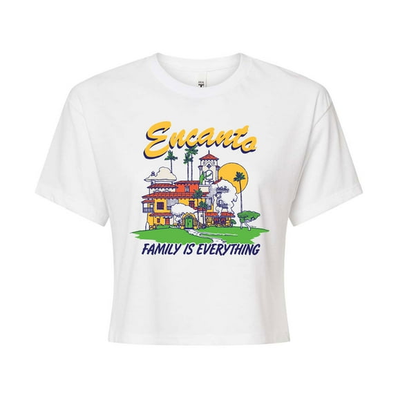 Encanto - Casa Family Is Everything - Juniors Cropped Cotton Blend T-Shirt
