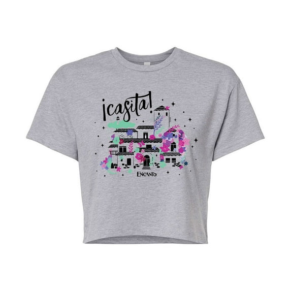 Encanto - Casita - Juniors Cropped Cotton Blend T-Shirt