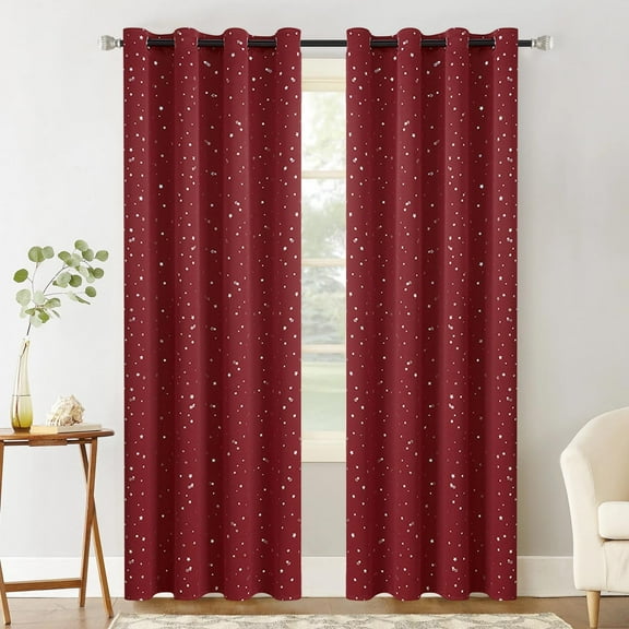 Lwlmwt 6 Pc Blackout Curtains Living Room Blackout and Heat-Insulating Curtains Elegant and Soft Blackout Sun Protection and Heat Insulation Curtains for Bedrooms, Balconies, and Living rooms