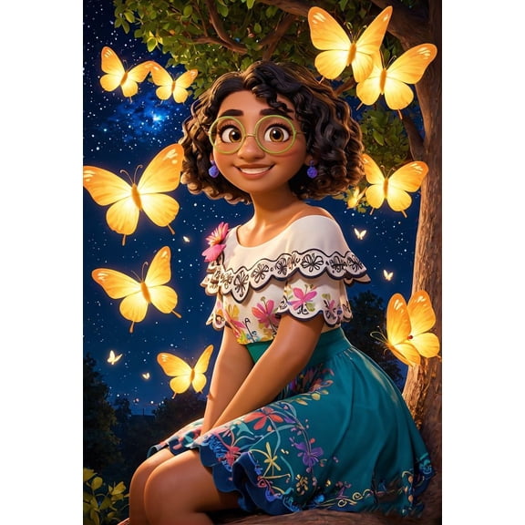 Encanto Diamond Painting Kits for Adults-Butterfly Gem Painting Crafts Home Wall Decor,DIY 5D Gem Art Elf Perfect for Relaxation(12x16 Inch)