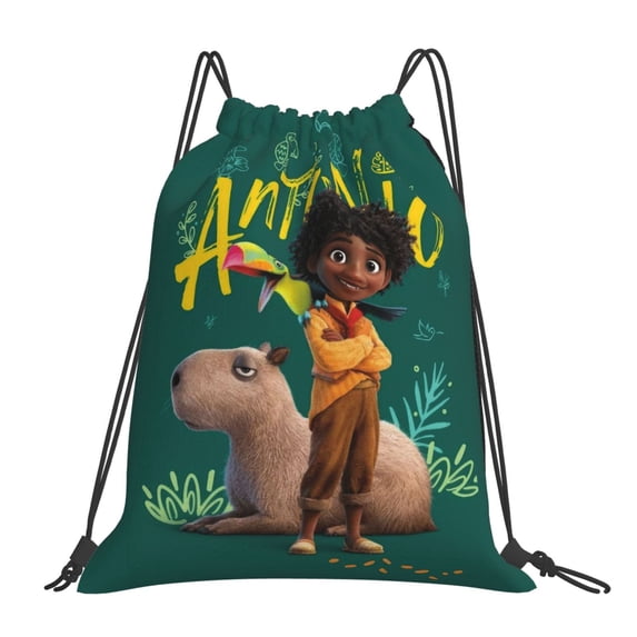 Encanto Drawstring Backpack Anime Sackpack Gym Bag For Sport Yoga Travel Hiking Shopping Lightweight Gym Bag 16*14 Inch