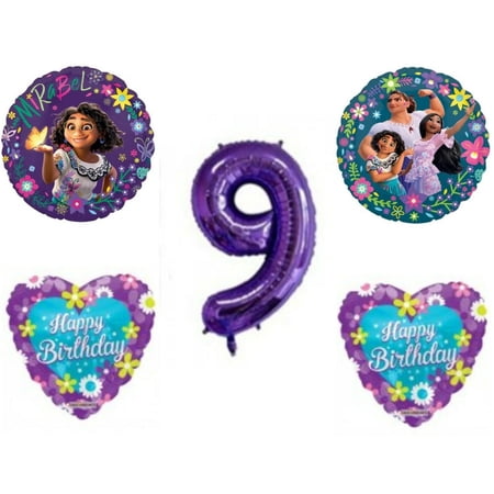 Encanto Happy 9th Birthday Party Balloons Decorations Supplies Madrigals Movie