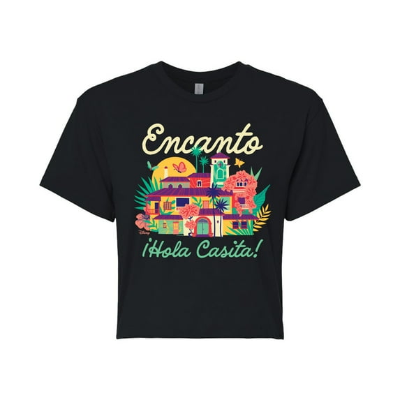 Encanto - Hola Casita - Juniors Cropped Cotton Blend T-Shirt
