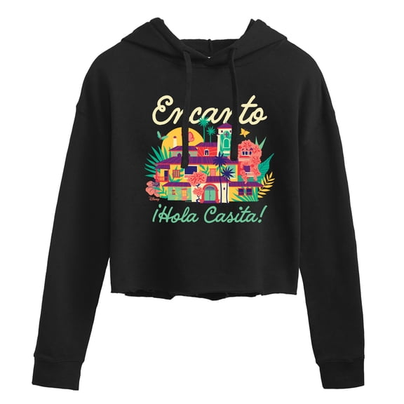 Encanto - Hola Casita - Juniors Cropped Pullover Hoodie