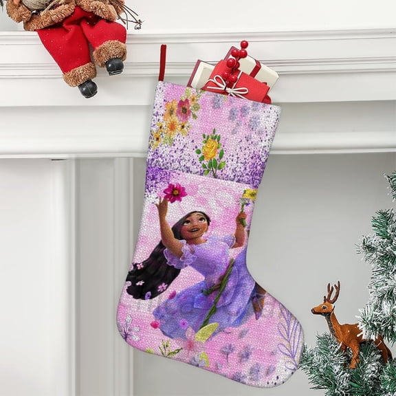 Encanto Isabella Ultra soft velvet Christmas socks, Large Super Soft Christmas Stockings For Christmas Xmas Tree Holiday Fireplace Family Decor Gifts