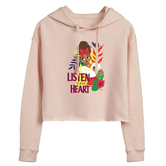 Encanto - Listen To Your Heart Dolores - Juniors Cropped Pullover Hoodie