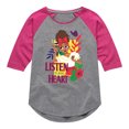 thumbnail image 1 of Encanto - Listen To Your Heart Dolores - Toddler & Youth Girls Raglan Graphic T-Shirt, 1 of 5