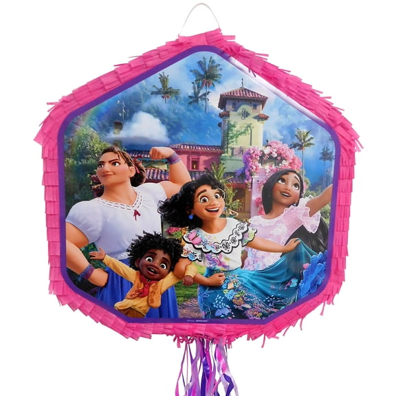 Encanto Pull String Pinata, Party Supplies, 2 lbs. Capacity, 18” W x 17.5” H