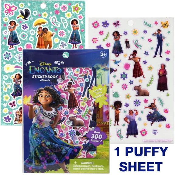 Encanto Sticker Book with Puffy Stickers 4 Sheet- 6 PACK