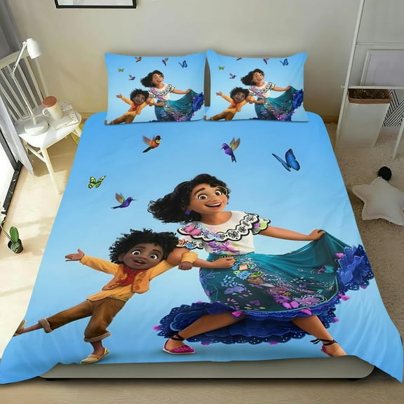 Encanto Themed Bed Sheet Set Three Piece Set 53x79 Inches Comfortable And Skin Friendly Unique Design Creating A Star Studded Night