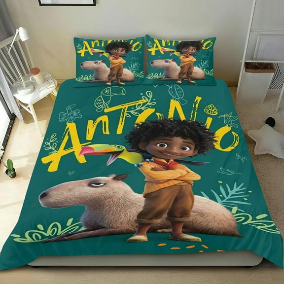 Encanto Themed Bed Sheet Set Three Piece Set 53x79 Inches Comfortable And Skin Friendly Unique Design Creating A Star Studded Night