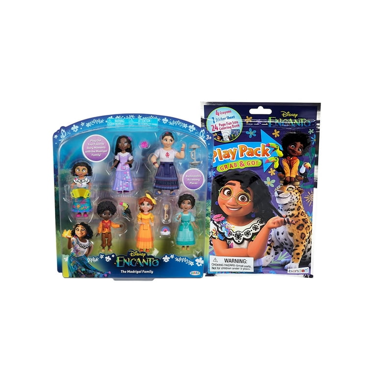 Encanto Toy Figurine Dolls Madrigal Family 6-Pk w/ Grab-N-Go Play Pack Gift  Set