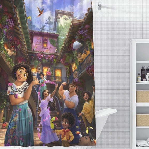 Encanto-theme Bathroom Shower Curtain Home Decor,Bath Curtains Durable Waterproof Bath Curtain , Adluts Girls Boys Bathroom Decor House Gifts 60x71inch150cmX180cm