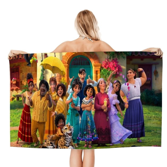Encanto-theme Gifts Quick-dry Beach Towel for Women Girl Birthday Inspired Fan Bath Outdoor Music Lover 31"*63"(78cm*160cm)