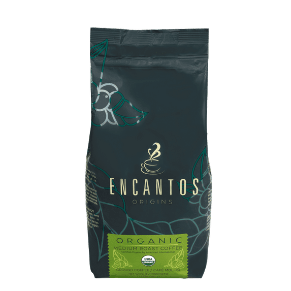 Encantos Origins Organic Arabica Ground Coffee, Medium Roast, 1.75 Pound