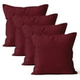 thumbnail image 1 of Encasa XO Throw Pillow Covers 20x20 in Set of 4 Rich Maroon | No Inserts | Cotton Pillow Covers For Living Room, Bed, Sofa, Couch | Decorative Cushion Covers With Improved Zipper, 1 of 2