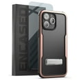 thumbnail image 1 of Encased Aluminum Armor Kickstand Case Designed for iPhone 14 Pro Max - with Metal Stand and Screen Protector (Retail Packaging) - Pink, 1 of 3