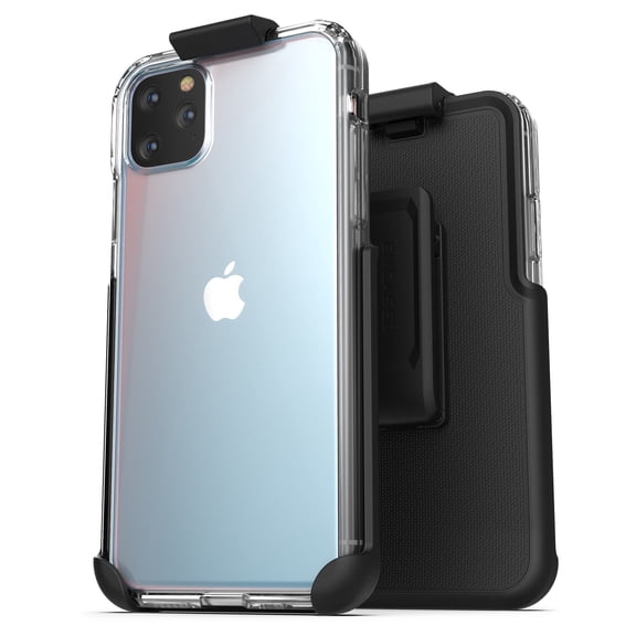 Encased Apple iPhone 11 Pro Max Belt Clip Case (2019) Ultra Slim Clear Back Cover with Holster
