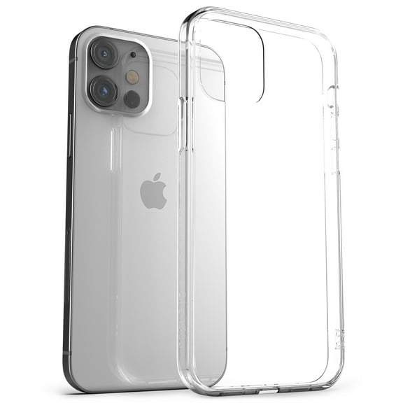 Encased Apple iPhone 12 Clear Case, Slim Fit Protective Transparent Phone Cover