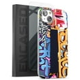 thumbnail image 1 of Encased Bando Series Designed for iPhone 14 PLUS Case with Hand Strap Loop and Screen Protector (Cool Graffiti Art), 1 of 6