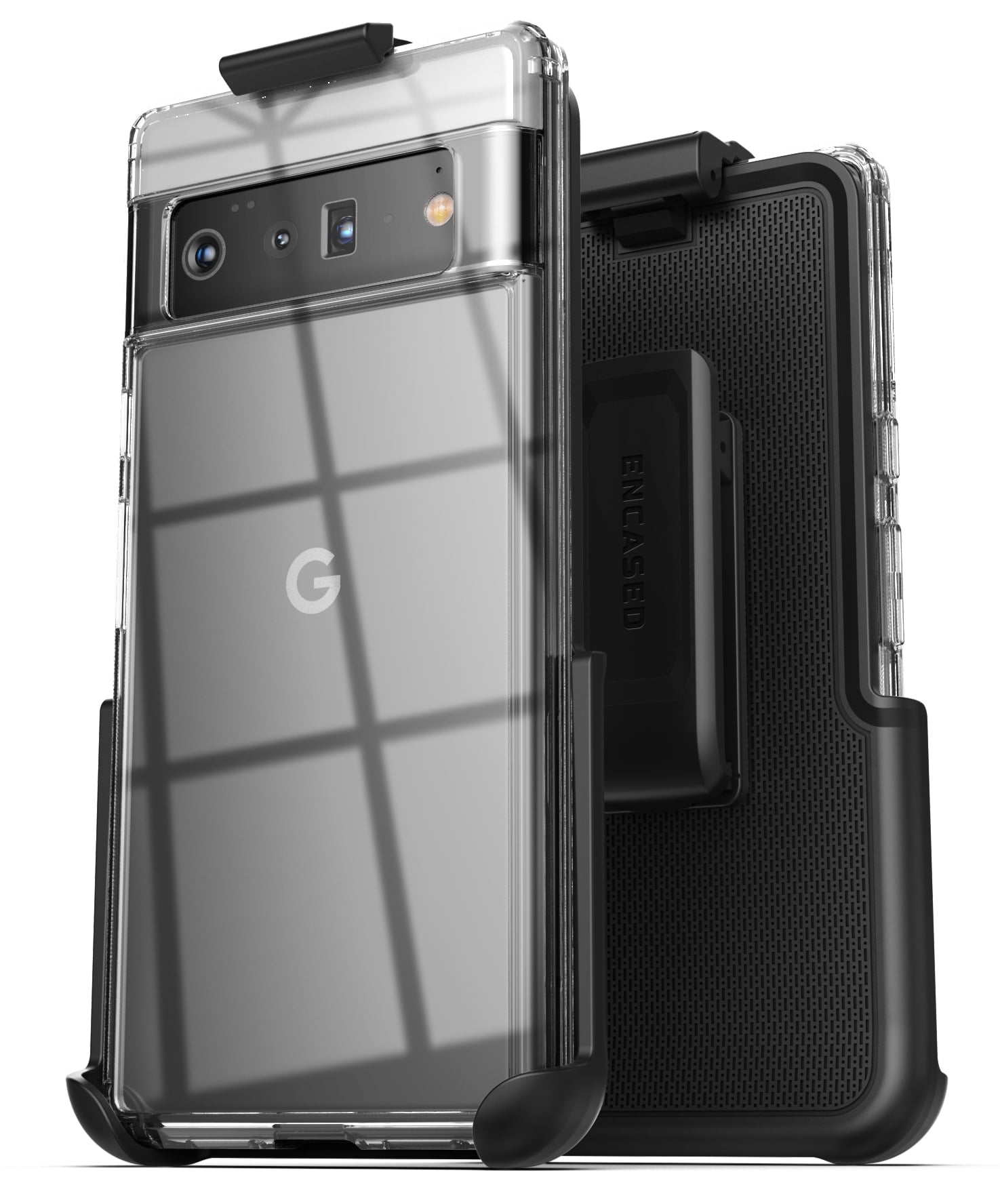 Encased Belt Case Designed for Google Pixel 6 Pro Clear Phone Case with ...