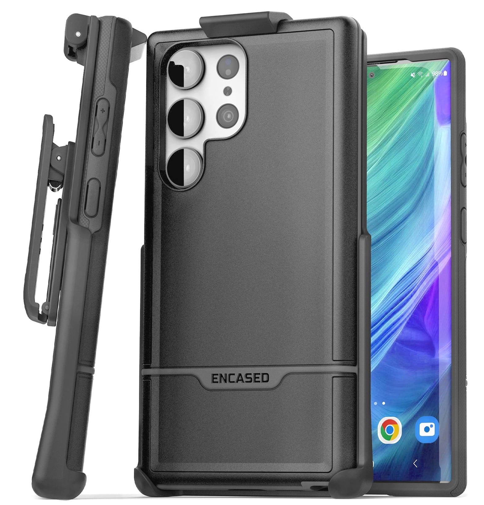Encased Belt Case for Samsung Galaxy S23 ULTRA with Holster Clip [Military Grade] 10Ft Shockproof Protection - Rebel Series (S23 ULTRA 6.8-inch)