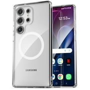 Encased Clear Case Designed for Samsung Galaxy S25 Ultra 2025 Magnetic Slim Cover, Compatible with MagSafe Qi2