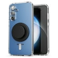 thumbnail image 1 of Encased Clearback Case Designed for Samsung Galaxy S23 FE Case with Magnetic Phone Grip (Compatible with MagSafe) Clear, 1 of 7