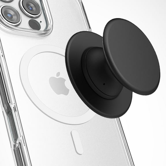 Encased Collapsible Magnetic Phone Grip (Compatible with MagSafe) Comfortable Silicone Holder for iPhone (Black)
