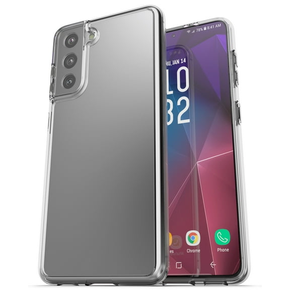 Encased Designed for Samsung Galaxy S21 Plus Clear Case, Slim Protective Transparent Phone Case