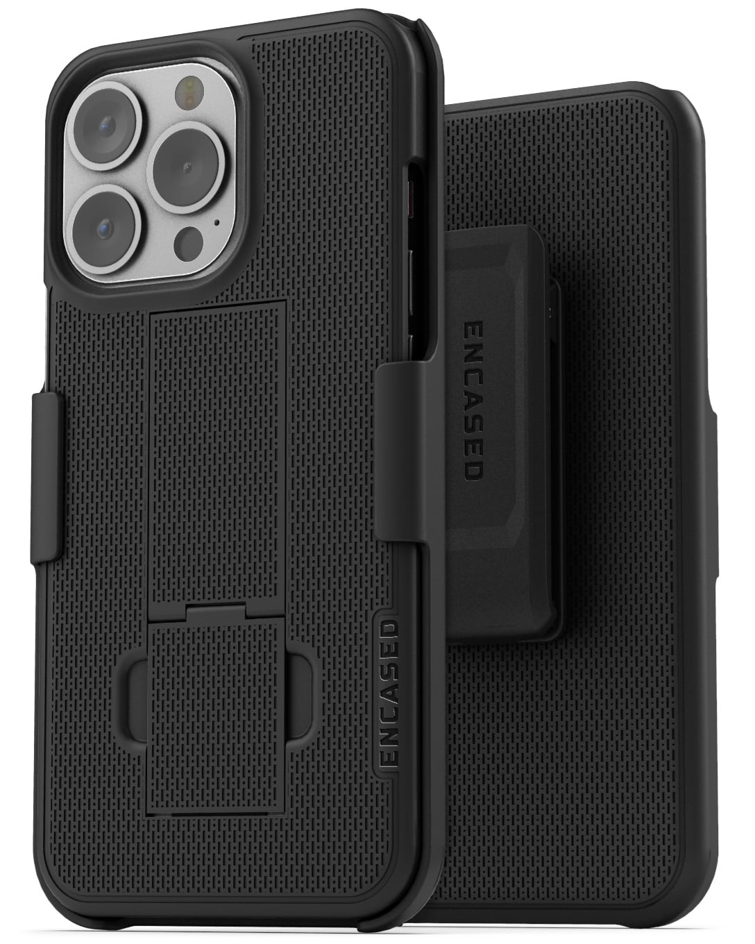Encased DuraClip Series Custodia Con Clip Da Cintura Per IPhone 12 Pro – Cover Sottile Con Fondina E Girevole A 180° – Nero - 3