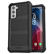 Encased Falcon Designed for Samsung Galaxy S21 Case, Protective Full Body Grip Phone Cover - Black
