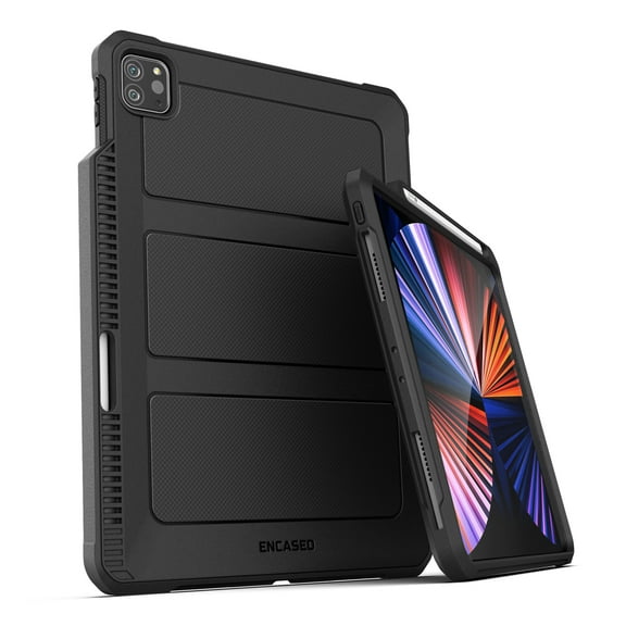 Encased Falcon for iPad Pro 12.9 Case (2021) Protective iPad Case (Black)
