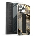 thumbnail image 1 of Encased Finger Loop Case Designed for iPhone 14 Pro Max Case with Hand Strap Phone Holder and Screen Protector (Black/Gold Marble), 1 of 6