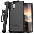 thumbnail image 1 of Encased Galaxy Note 10 Plus Belt Clip Protective Holster Case (2019 Rebel Armor) Heavy Duty Rugged Full Body Cover w/ Holder for Samsung Note 10+ (Black), 1 of 11