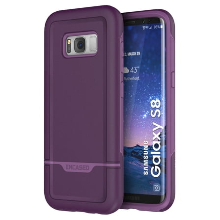 Encased Galaxy S8 Case Purple Rebel Series Impact Armor (Samsung S8) Deep Purple
