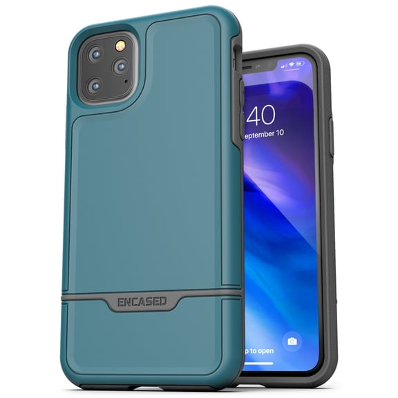 Encased Heavy Duty Apple iPhone 11 Pro Max Protective Case (2019 Rebel Armor) Military Grade Full Body Rugged Cover (Turquoise Blue)