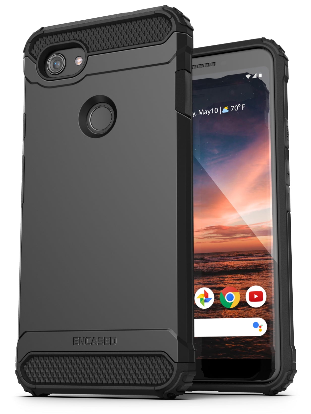 Custodia Flip Pkqtop Per Google Pixel 3A Con Supporto E Porta Carte - Finta Pelle Con Rose