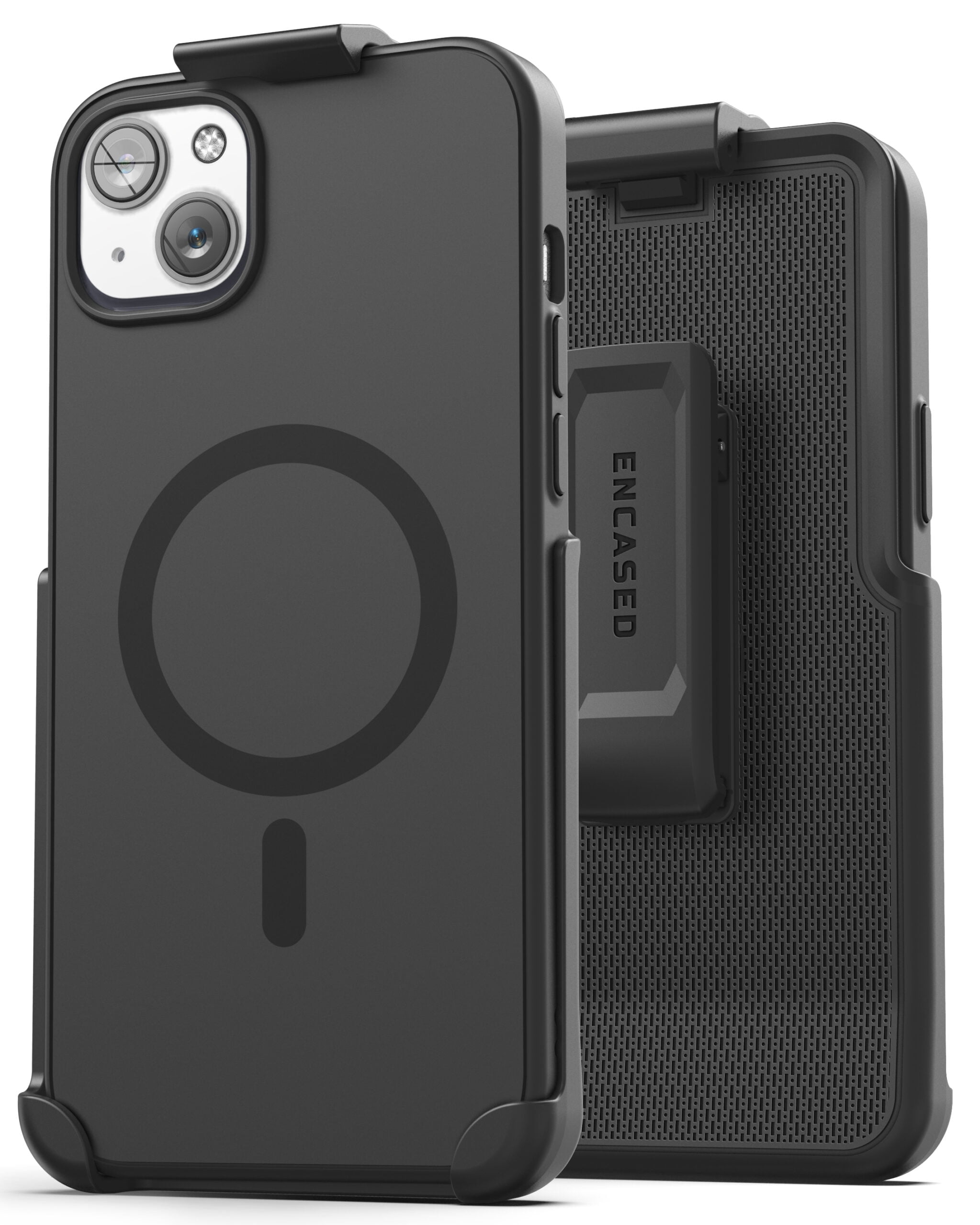 Encased MAG SlimShield - Custodia per iPhone 15 Pro Max con porta carte, custodia magnetica con portafoglio (compatibile con MagSafe), nero