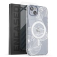 thumbnail image 1 of Encased Magnetic Case Designed for iPhone 14 Clear Case with Design with Screen Protector - Compatible with MagSafe Phone Accessories (White Lace Leaf), 1 of 3